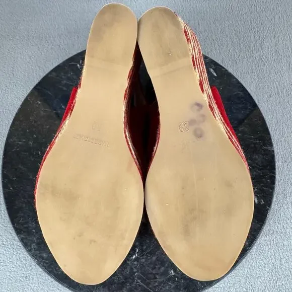 Palomitas by Paloma Barcelo Red Wedge Espadrille Shoes Women’s Size 39/ 8.5-9 US - Picture 7 of 8